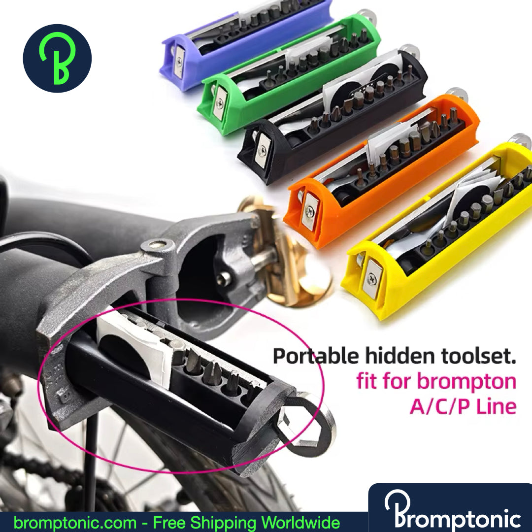 Brompton Hidden Magnetic Tool Box & Repair Set - Rahmenintegriertes Aufbewahrungsset