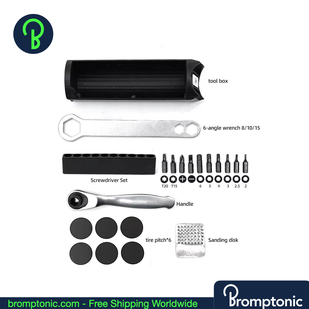 Brompton Hidden Magnetic Tool Box & Repair Set - Rahmenintegriertes Aufbewahrungsset