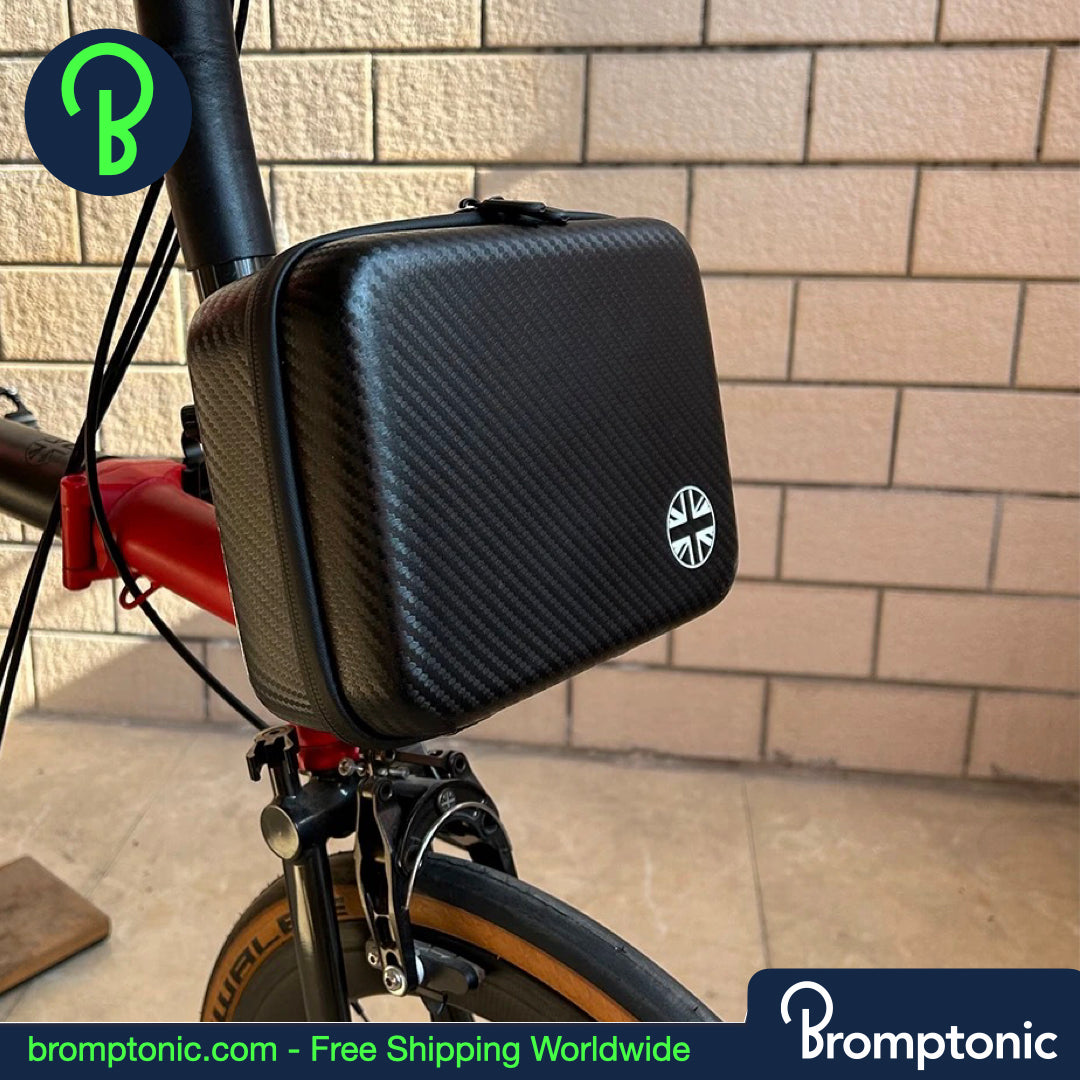 Brompton Mini Hard Case Fronttasche - 2.8L (Carbon-Muster / 10" Schwarz)