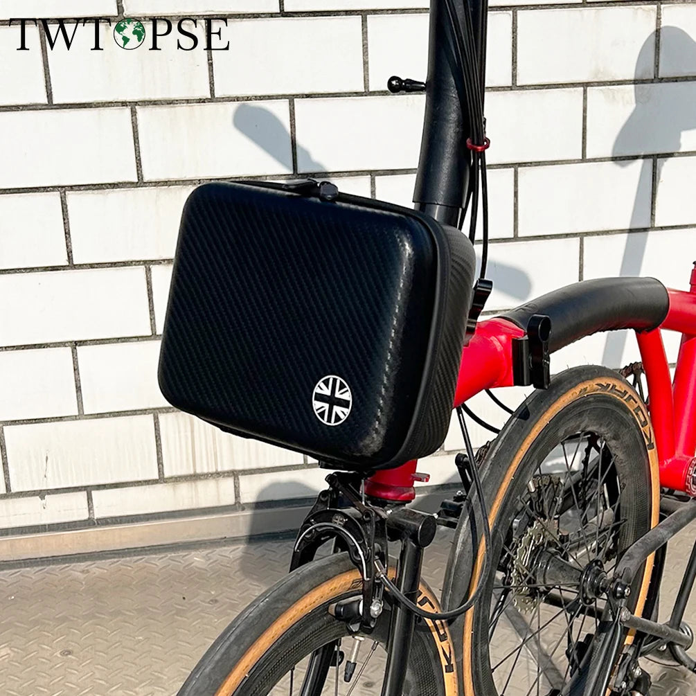 Brompton Mini Hard Case Fronttasche - 2.8L (Carbon-Muster / 10" Schwarz)