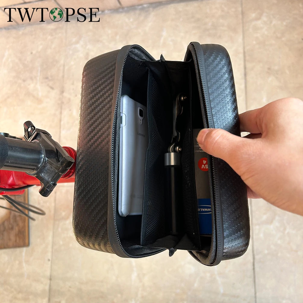 Brompton Mini Hard Case Fronttasche - 2.8L (Carbon-Muster / 10" Schwarz)