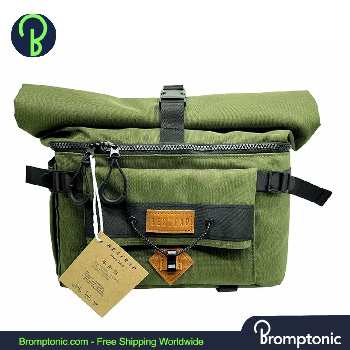 Brompton wasserdichte Frontmontagetasche, tragbarer Fahrradrucksack