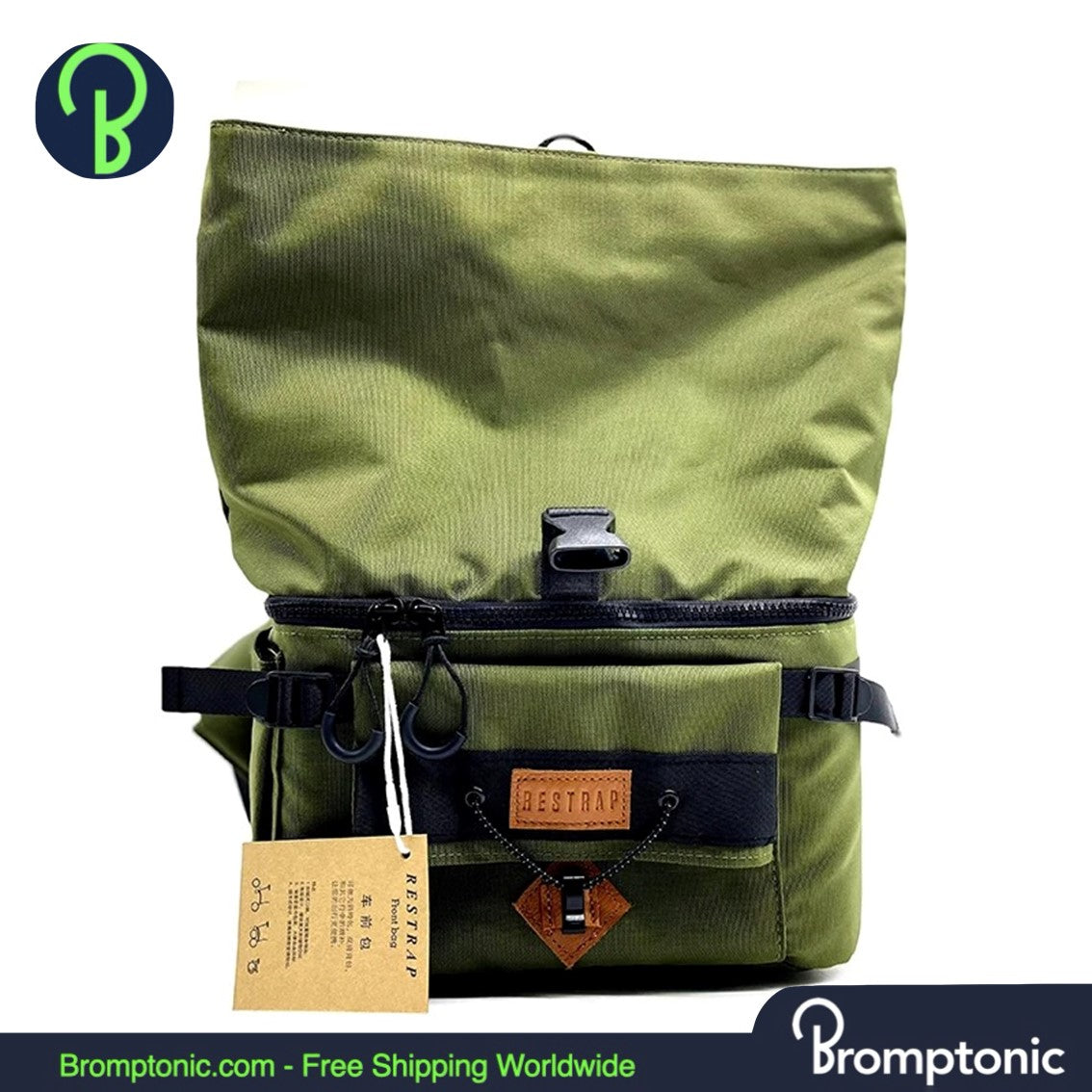 Brompton wasserdichte Frontmontagetasche, tragbarer Fahrradrucksack