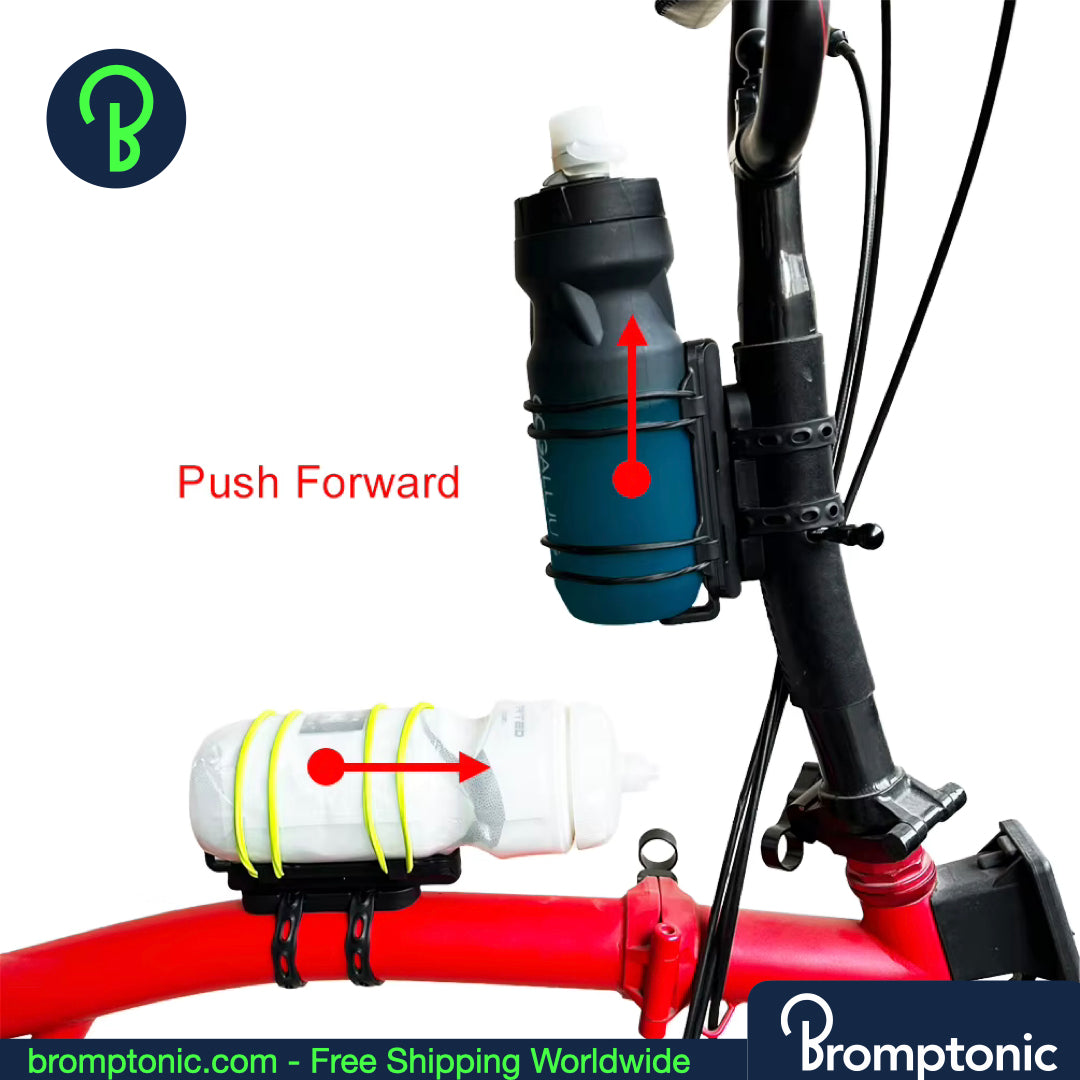 Brompton Magnetic Water Bottle Cage Holder - Quick-Release Frame Mount