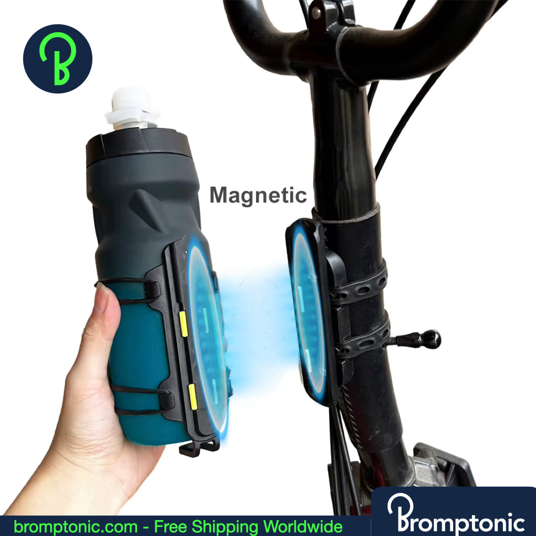 Brompton Magnetic Water Bottle Cage Holder - Quick-Release Frame Mount